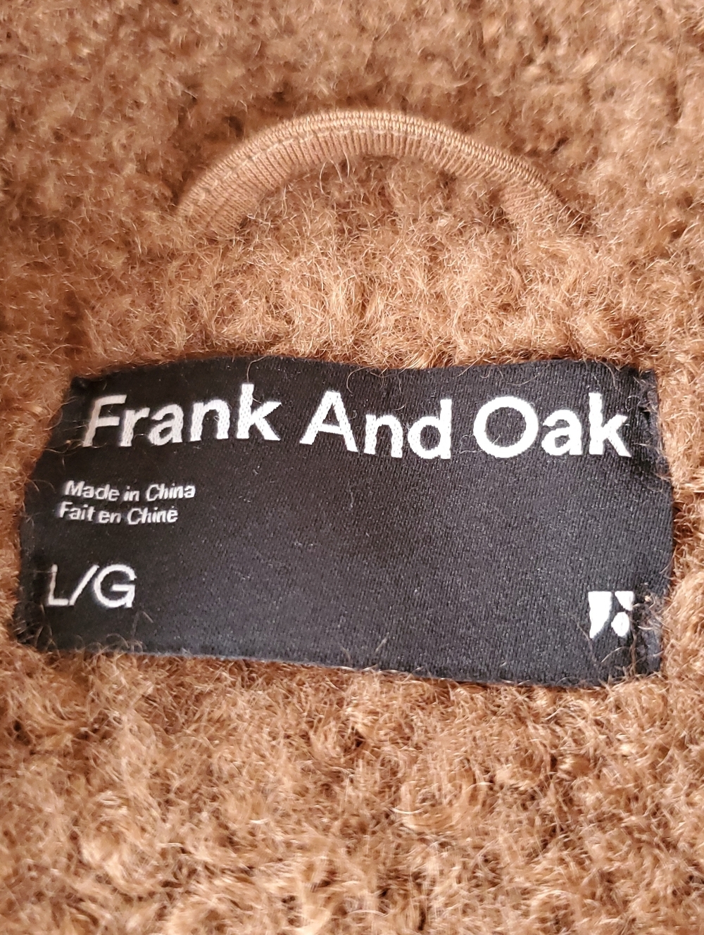 Frank & Oak Oversized Brown Teddy Coat | Large - Picture 6 of 8